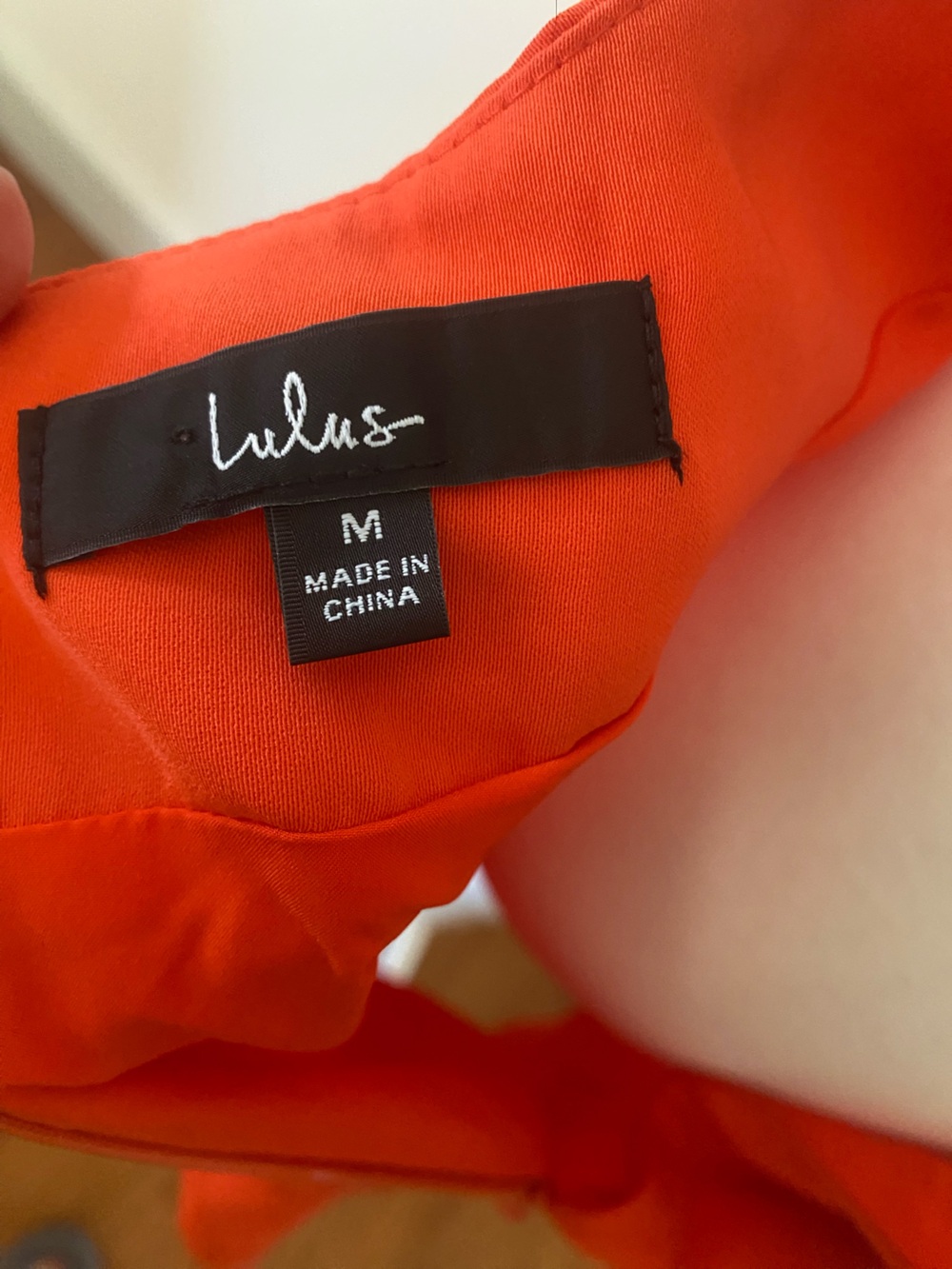 NWOT Lulus Orange Open Back Scarf Bow Shift Mini Dress Size Medium - Picture 6 of 10